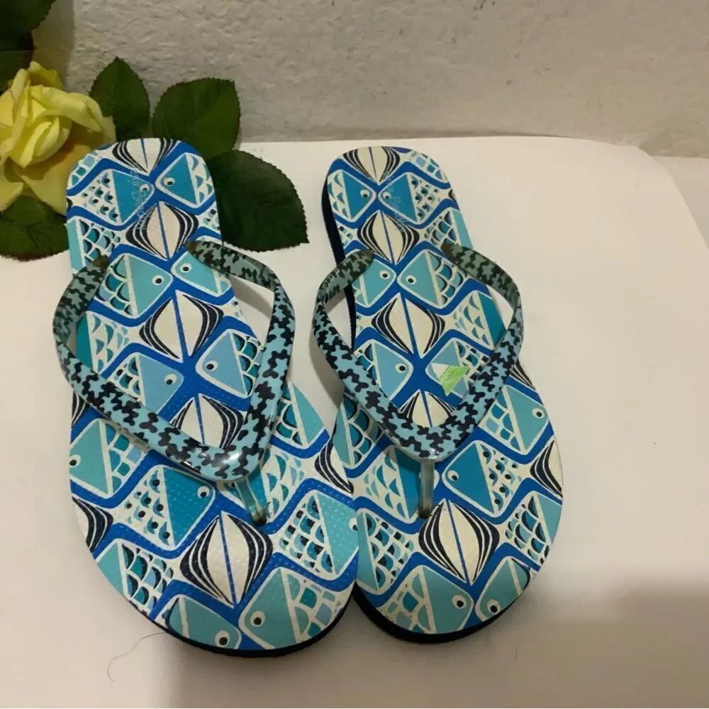 Vera Bradley blue Flip Flops